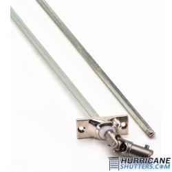 7MM Hex Shaft W/SS Pivot 45 degree 2 Hole Universal