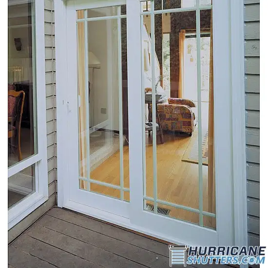 完売品 yilon FRENCH DOT OP White French Impact Door Lawson 2200 Series & Brittany Hurricane Shutters