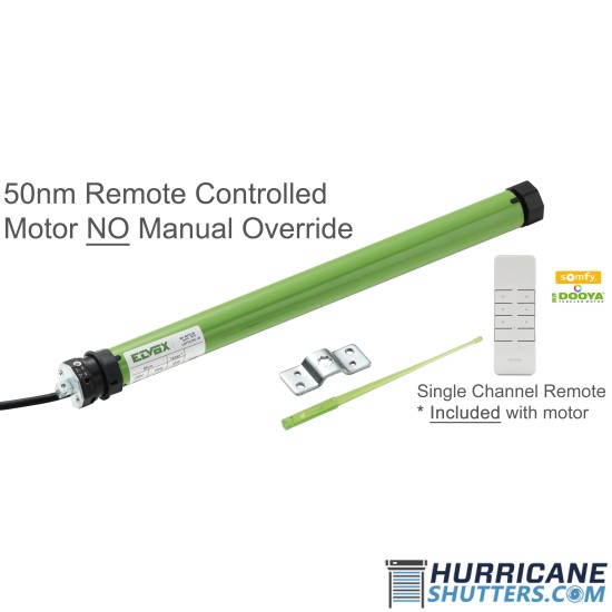 Dooya Tubular Motor - 50nm Remote Control WITHOUT (Manual Override)