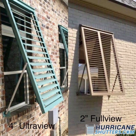 Bahama Impact Hurricane Shutter - (4 Ultra View) Articulate Blades