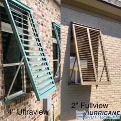 Bahama Impact Hurricane Shutter - (2" Full View) Articulate Blades (SIZED)