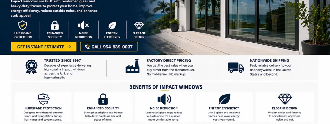 Impact Windows – Hurricane Protection, Energy Efficiency & Custom Styles