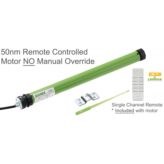 Dooya Tubular Motor - 50nm Remote Control WITHOUT (Manual Override) Dooya Tubular Motor - 50nm Remote Control WITHOUT (Manual Override)