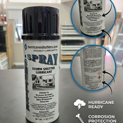Hurricane Shutter Lubricant Spray – Specialty Track & Roller Lubrication for Storm Shutters