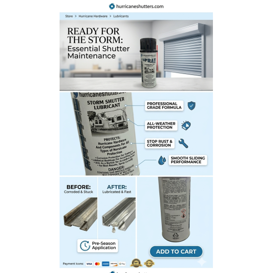Hurricane Shutter Lubricant Spray