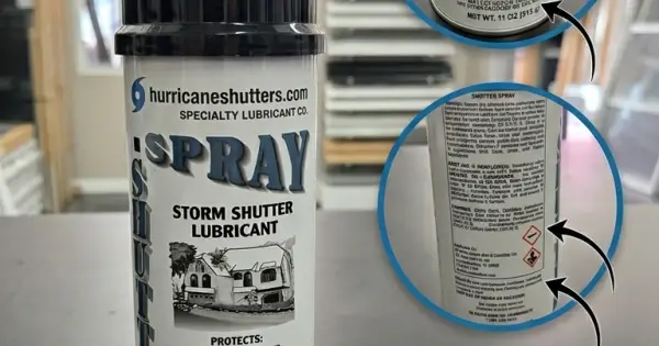 Shutter Grease Hurricane Shutter Lubricant Spray | Track & Roller Maintenance