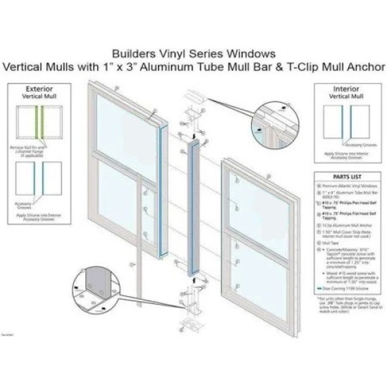 Mullion Tube Kit for Impact Hurricane Windows | Air Master™